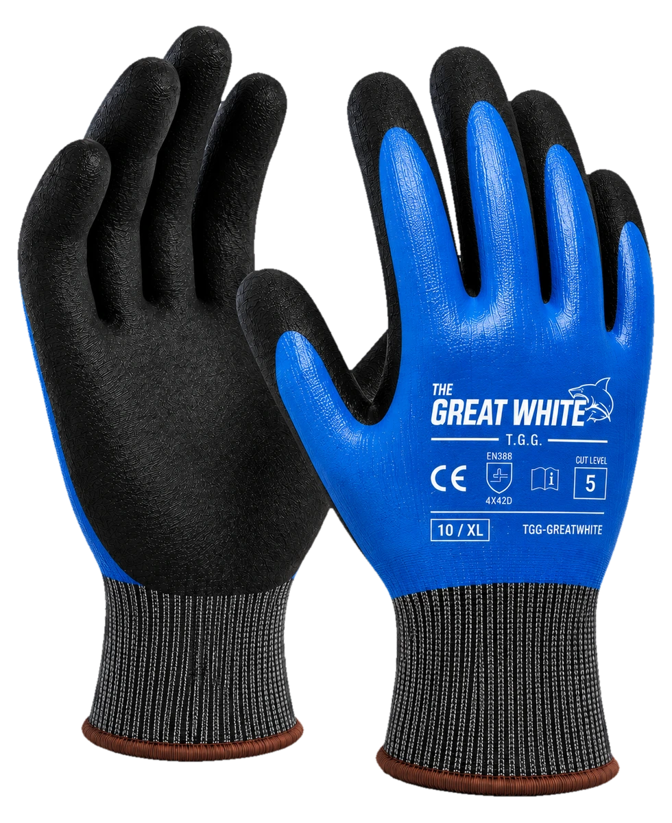 The Great White work glove — palm and back