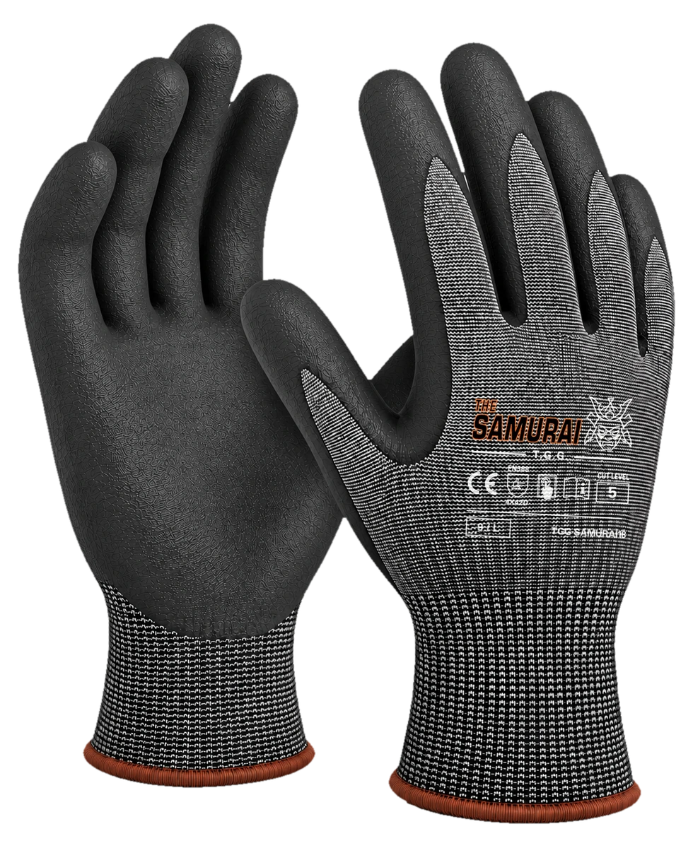 The Samurai 18 work glove — palm and back
